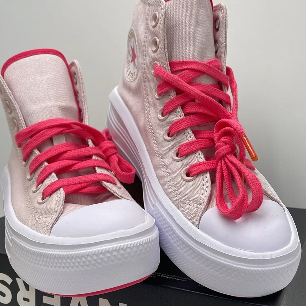 Converse WMNS CTAS MOVE HI BARELY ROSE/STRAWBERRY JAM A00865C Platforms Sneakers